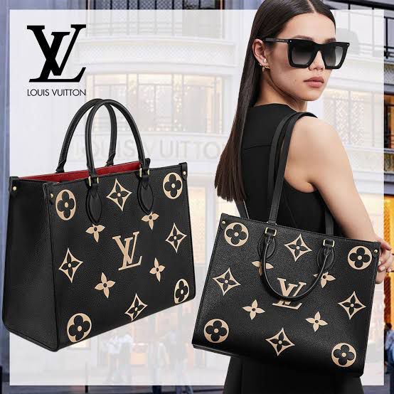 LOUIS VUITTON OnTheGo MM – Master Series Full Size Women Bag (Beige Black)