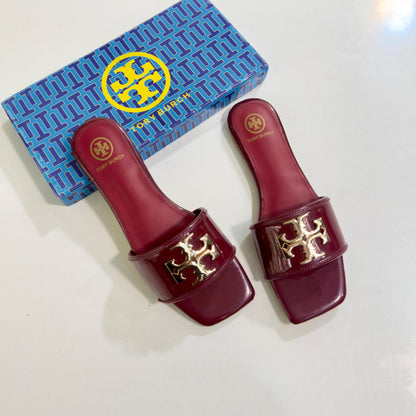 TORY Softy Flat Slippers – Premium Quality Women Flats (Maroon)