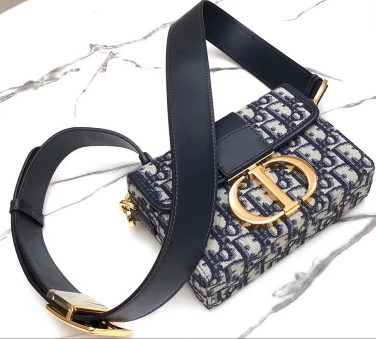 DIOR Designer Women Bag – Master Series with Long Belt (Beige Blue)