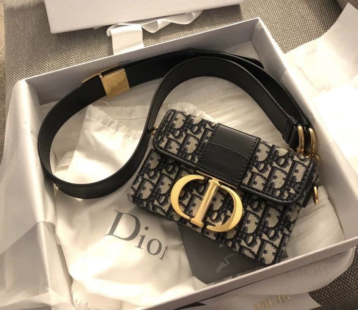 DIOR Designer Women Bag – Master Series with Long Belt (Beige Blue)