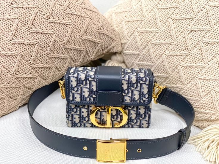 DIOR Designer Women Bag – Master Series with Long Belt (Beige Blue)