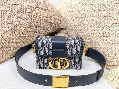 DIOR Designer Women Bag – Master Series with Long Belt (Beige Blue)