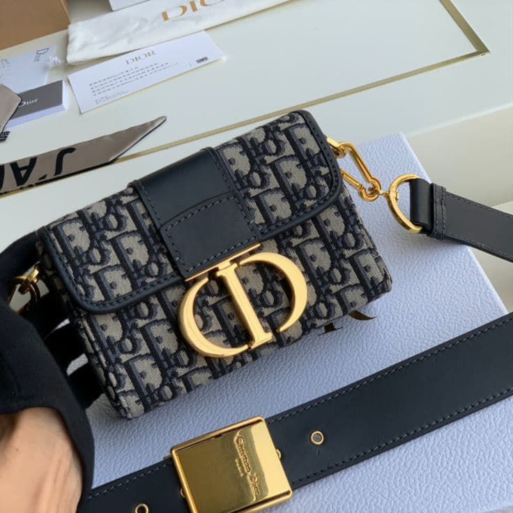 DIOR Designer Women Bag – Master Series with Long Belt (Beige Blue)