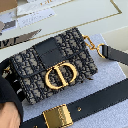 DIOR Designer Women Bag – Master Series with Long Belt (Beige Blue)