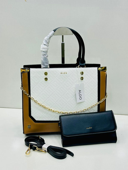 ALDO New Design Women Bag – AAA Master Quality Official Model (Brown & White)