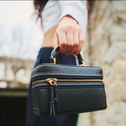 ZARA Crossbody Women Bag with Long Belt – Brand Box Packaging (Black)