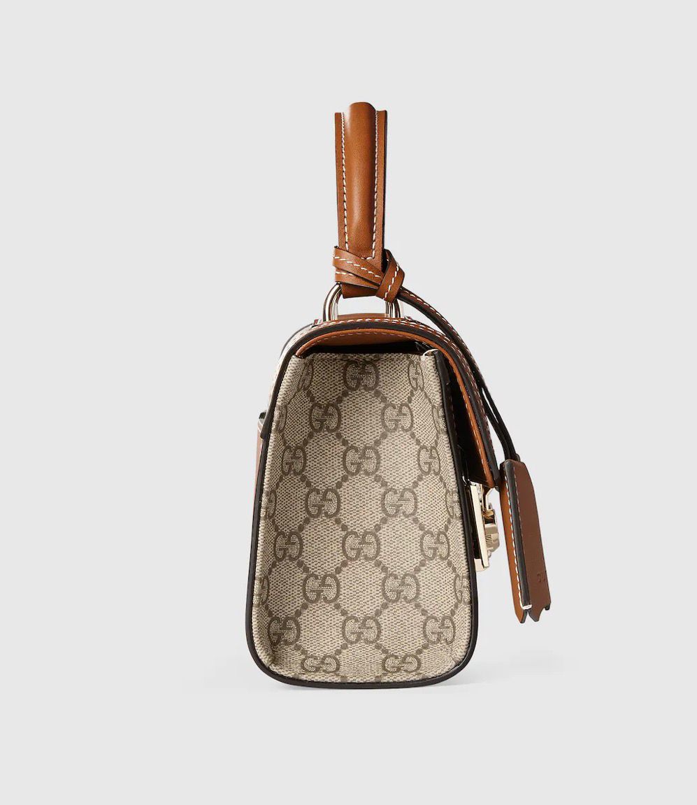 GUCCI Padlock Small Top Handle Women Bag – GG Monogram (Beige Brown)