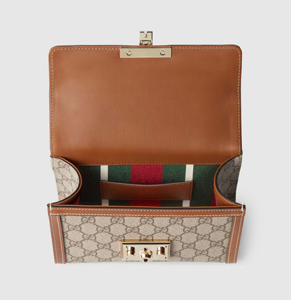 GUCCI Padlock Small Top Handle Women Bag – GG Monogram (Beige Brown)