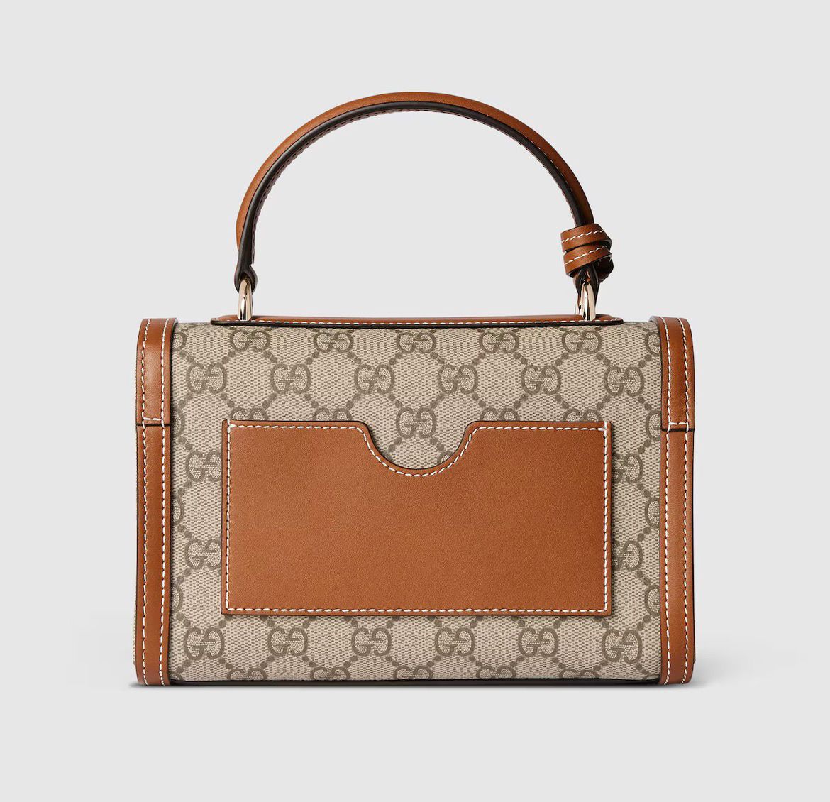 GUCCI Padlock Small Top Handle Women Bag – GG Monogram (Beige Brown)