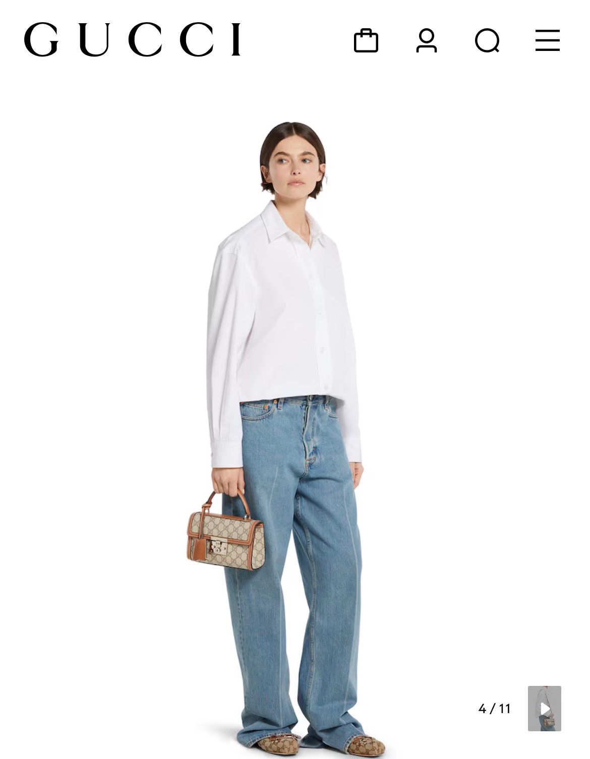 GUCCI Padlock Small Top Handle Women Bag – GG Monogram (Beige Brown)