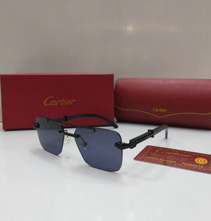 CARTIER Branded Sunglasses – Luxury Unisex with Brand Box Case (Blue-4)