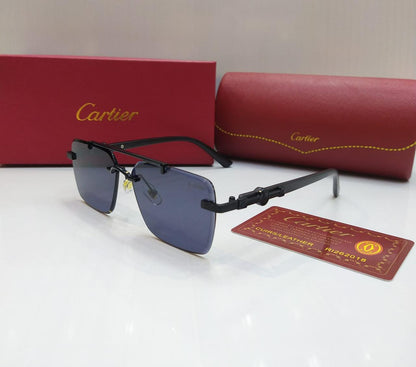 CARTIER Branded Sunglasses – Luxury Unisex with Brand Box Case (Blue-4)