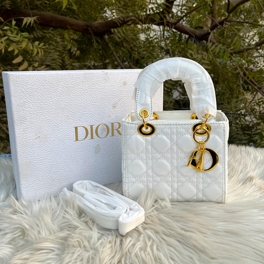 DIOR Lady Handbag – Luxury Designer Women Bag (White)
