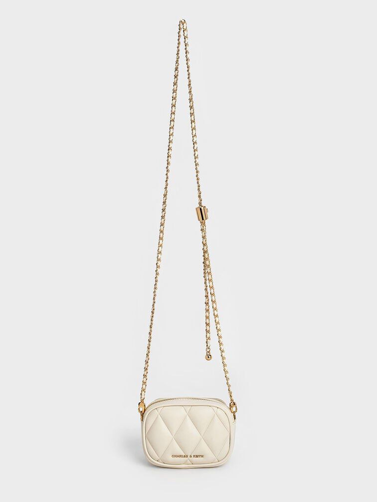 CHARLES & KEITH ARWEN QUILTED MINI BAG – Women Bag (White)