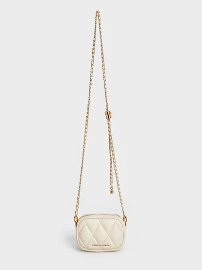 CHARLES & KEITH ARWEN QUILTED MINI BAG – Women Bag (White)