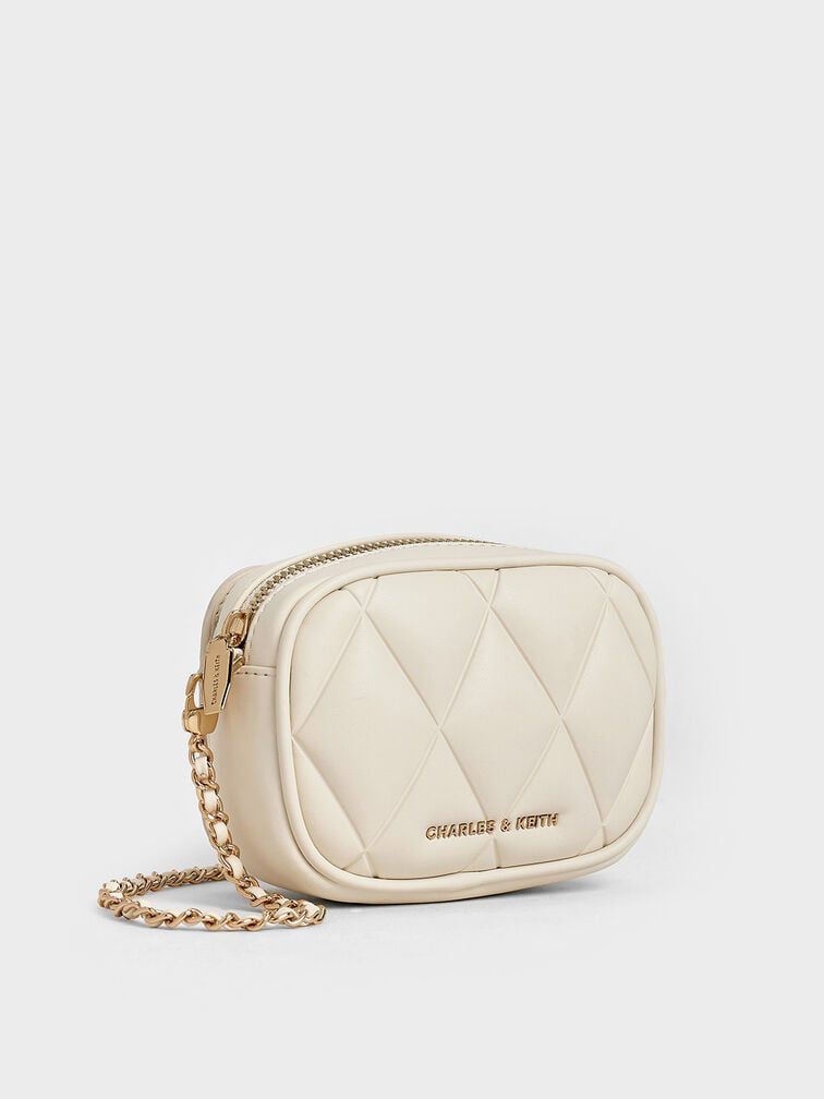CHARLES & KEITH ARWEN QUILTED MINI BAG – Women Bag (White)