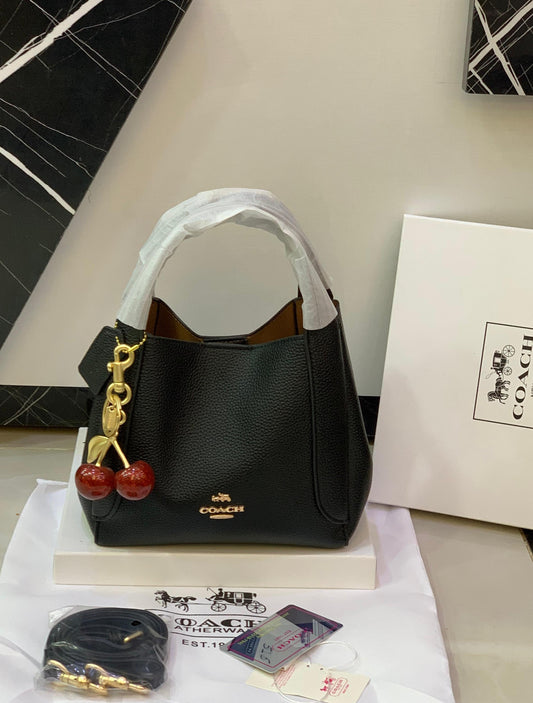 C-O-A-C-H Crossbody Women Bag with Cherry Charm – Master Class Quality (Black)