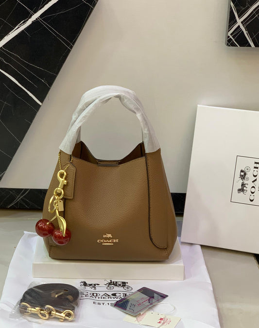 C-O-A-C-H Crossbody Women Bag with Cherry Charm – Master Class Quality (Brown)