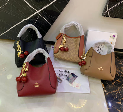 C-O-A-C-H Crossbody Women Bag with Cherry Charm – Master Class Quality (Red)