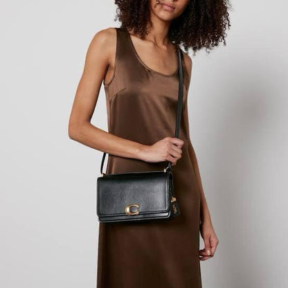 C-O-A-C-H Bandit Shoulder Women Bag – Refined Calf Leather (Black)