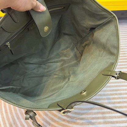 GUCCI GG EMBLEM DEBOSSED LEATHER TOTE – Women Bag (Smoke Grey)