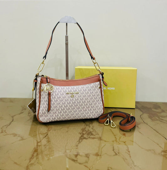 MICHAEL KORS PREMIUM QUALITY – Women Bag (Off White Brown)