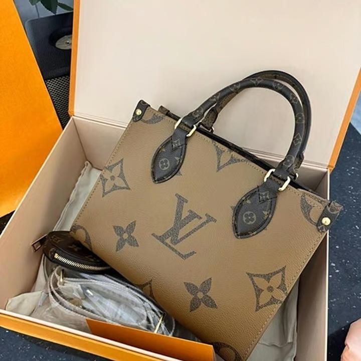 LOUIS VUITTON ON THE GO NORMAL SIZE – Women Bag (Beige)