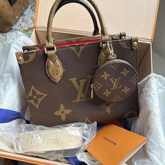 LOUIS VUITTON ON THE GO NORMAL SIZE – Women Bag (Brown)