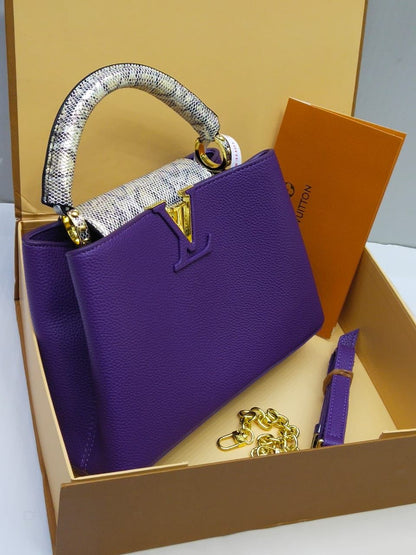 LOUIS VUITTON CAPUCINES – Women Bag (Master Series) (Purple)