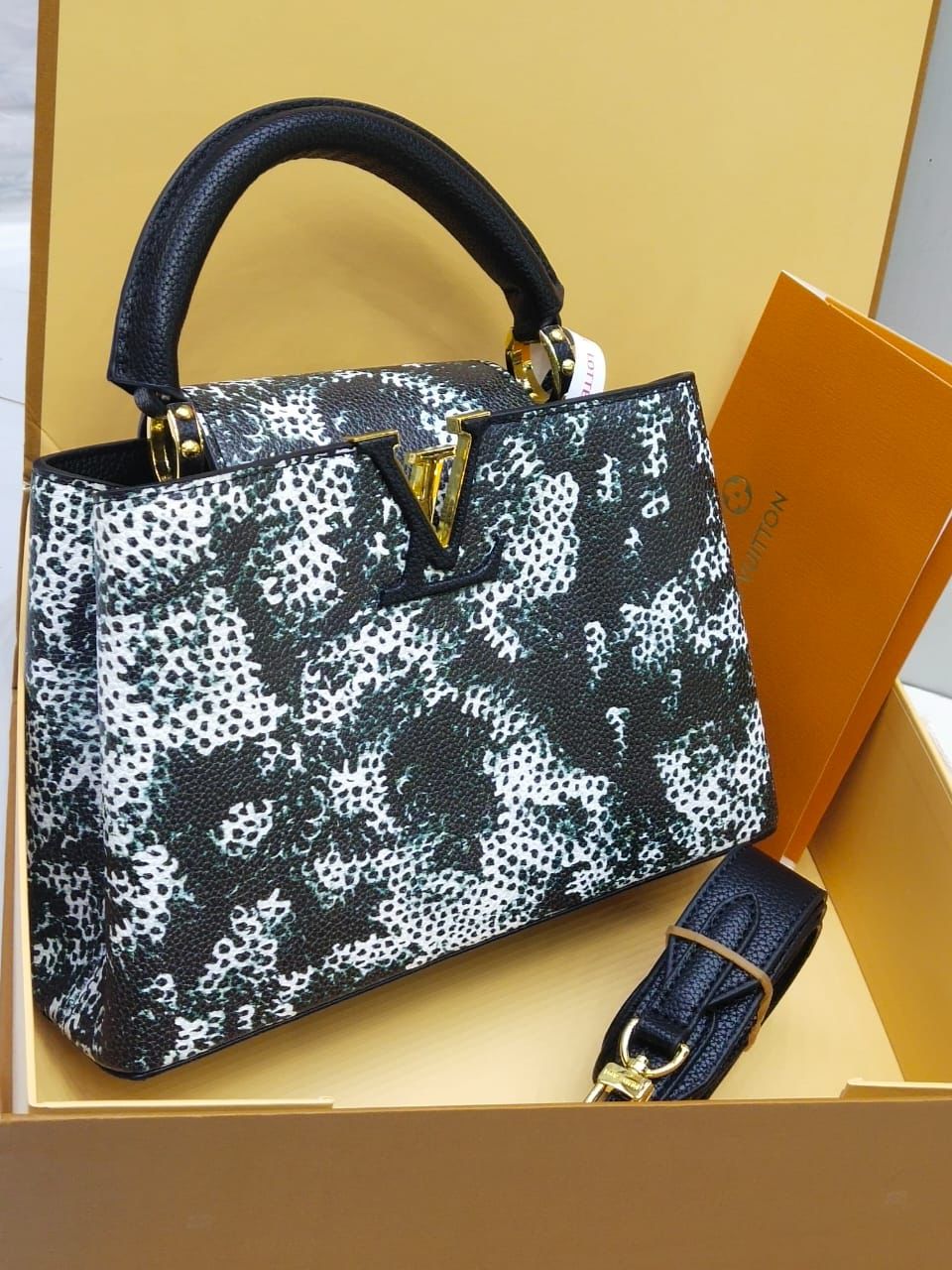 LOUIS VUITTON CAPUCINES – Women Bag (Master Series) (Black & White)