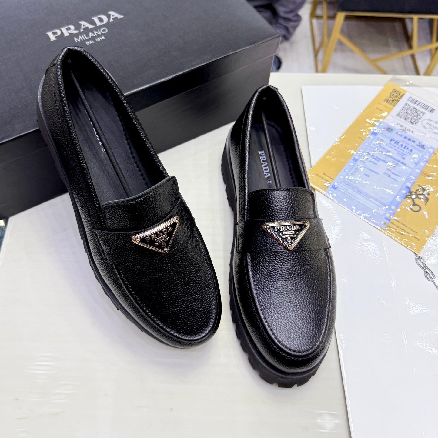 PRADA PREMIUM GENTS SHOES – Luxury Footwear (Black)