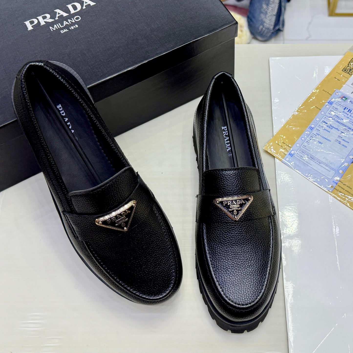 PRADA PREMIUM GENTS SHOES – Luxury Footwear (Black)