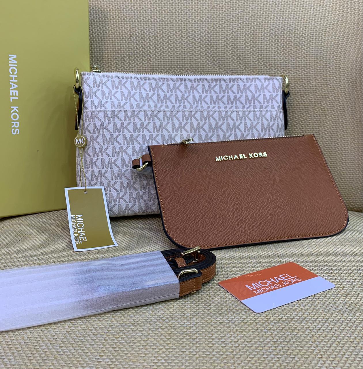 MICHAEL KORS CROSSBODY – Women Bag (Off White Brown)