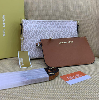 MICHAEL KORS CROSSBODY – Women Bag (Off White Brown)