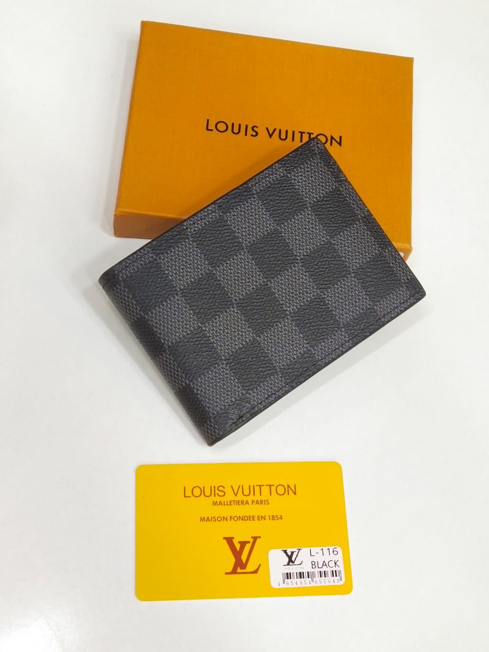 LV Louis Vuitton Wallet (Black/Grey)
