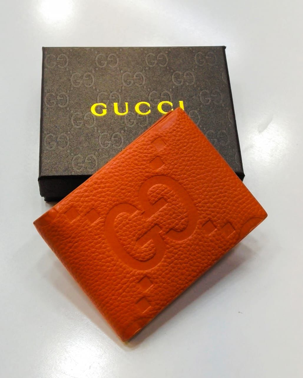 GUCCI Branded Leather Wallet – Unisex | Master Quality (Orange)