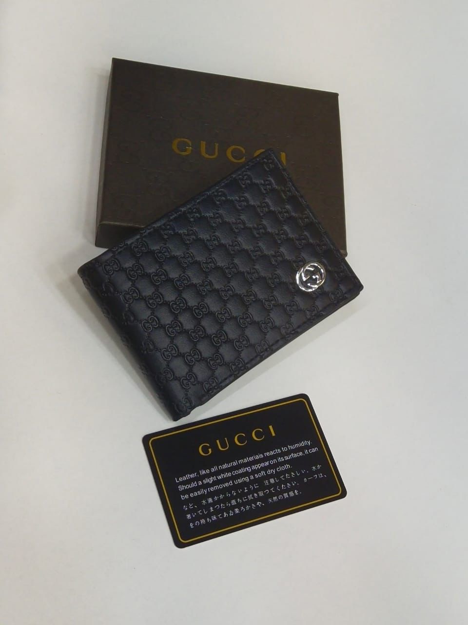 GUCCI Branded Leather Wallet – Unisex | Master Quality (Black)