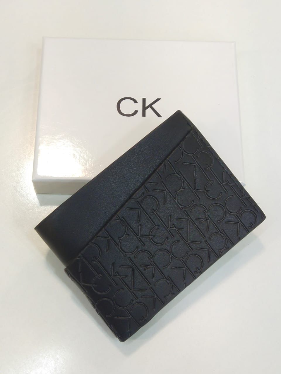 Calvin Klein Branded Leather Wallet – Unisex | Master Quality (Black)