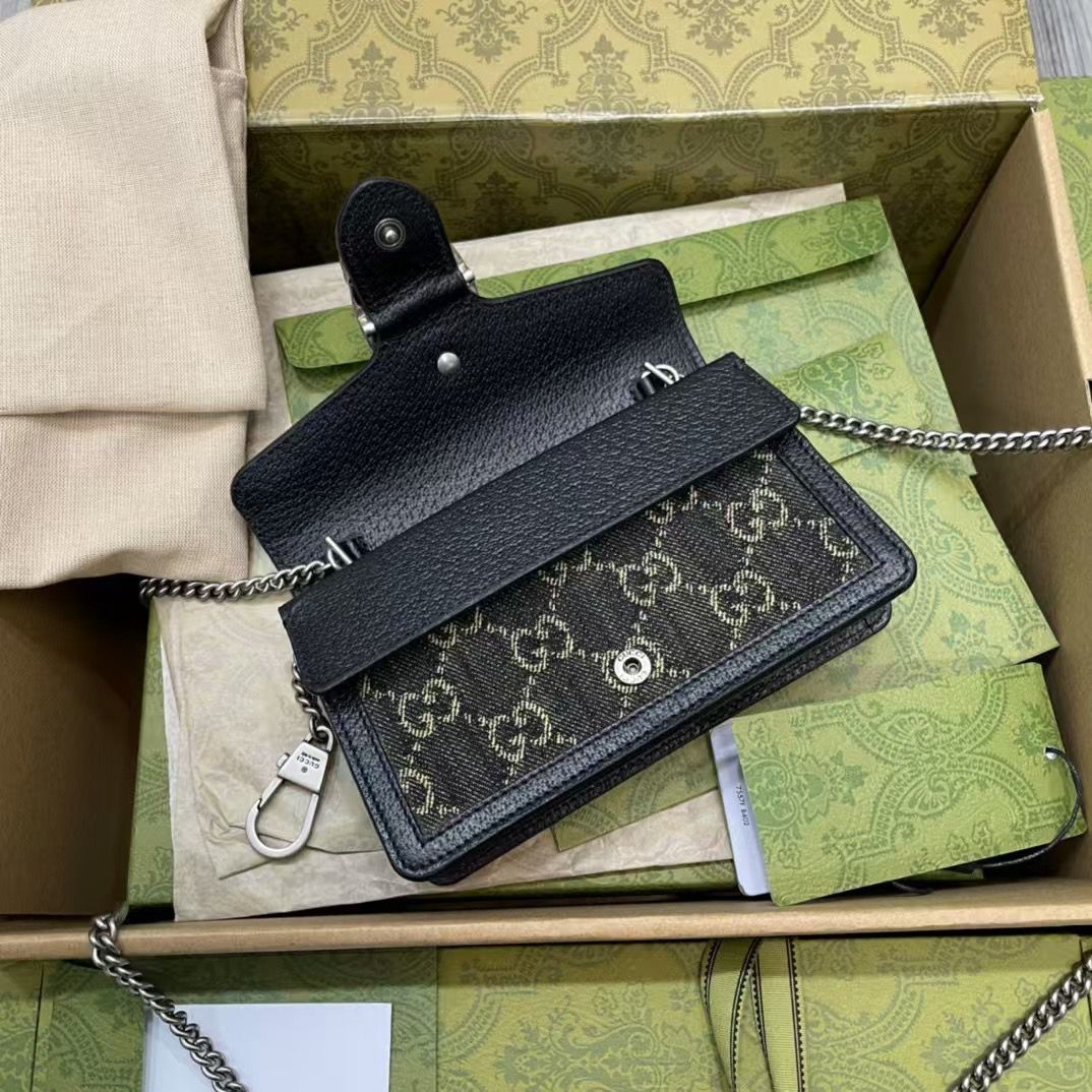 GUCCI DIONYSUS MINI GG LEATHER – Women Bag (Black)