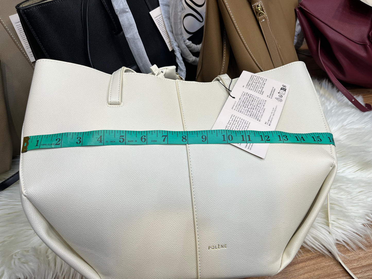 P-O-L-È-N-E Cyme Large Edition Textured – Women Bag (White)