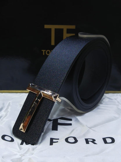 TOM FORD Branded Leather Belt – Unisex | Premium Quality (With Box-5)