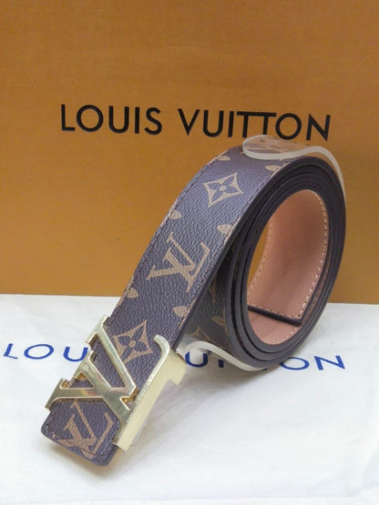 Louis Vuitton Branded Leather Belt – Unisex | Premium Quality (With Box-2)
