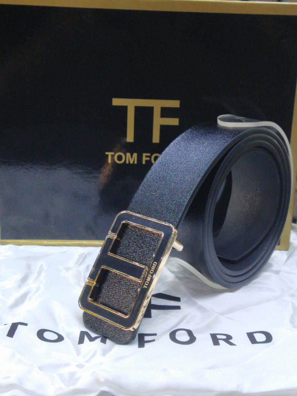 TOM FORD Branded Leather Belt – Unisex | Premium Quality (With Box-7)