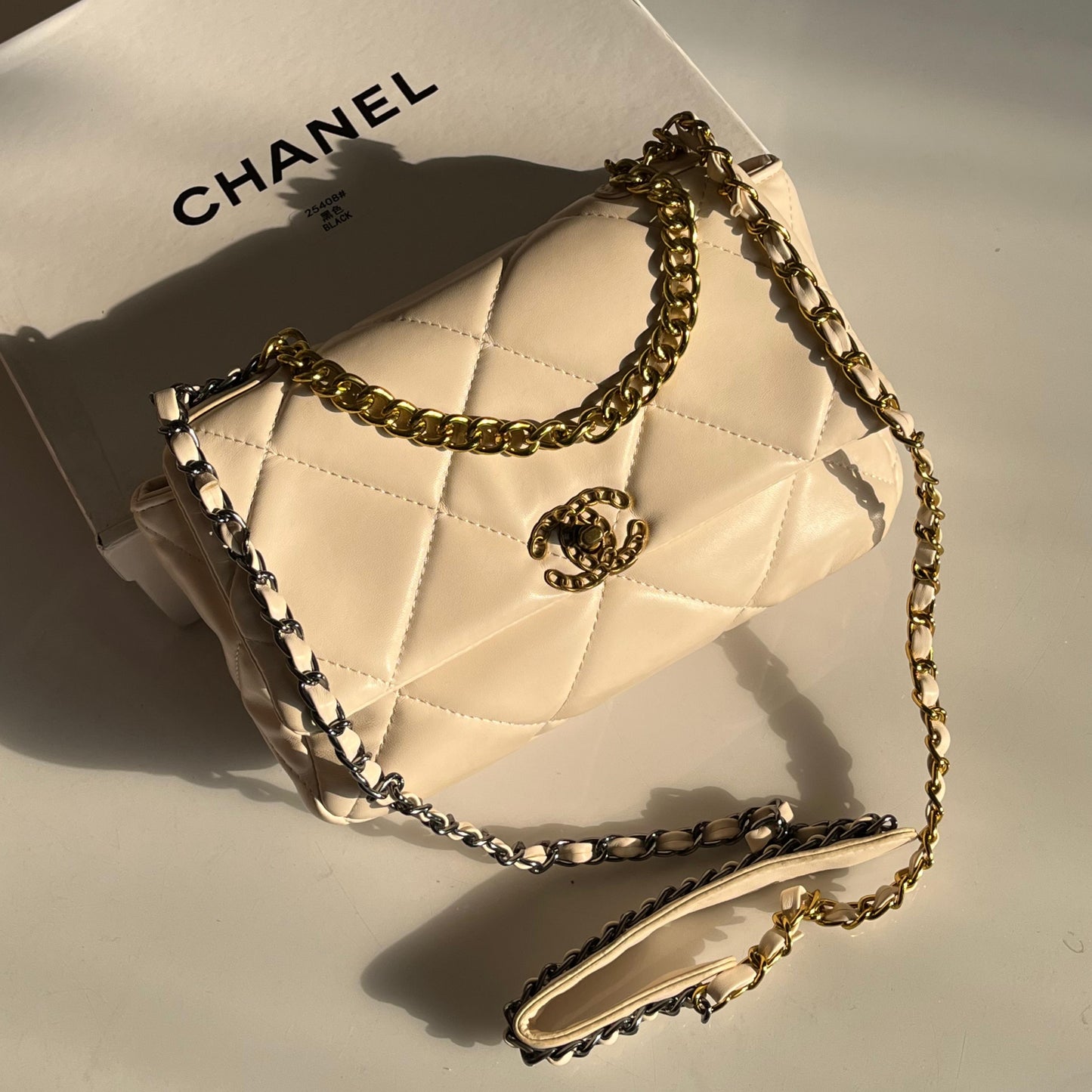 C-H-A-N-E-L CROSSBODY DESIGNER – Women Bag (Beige)