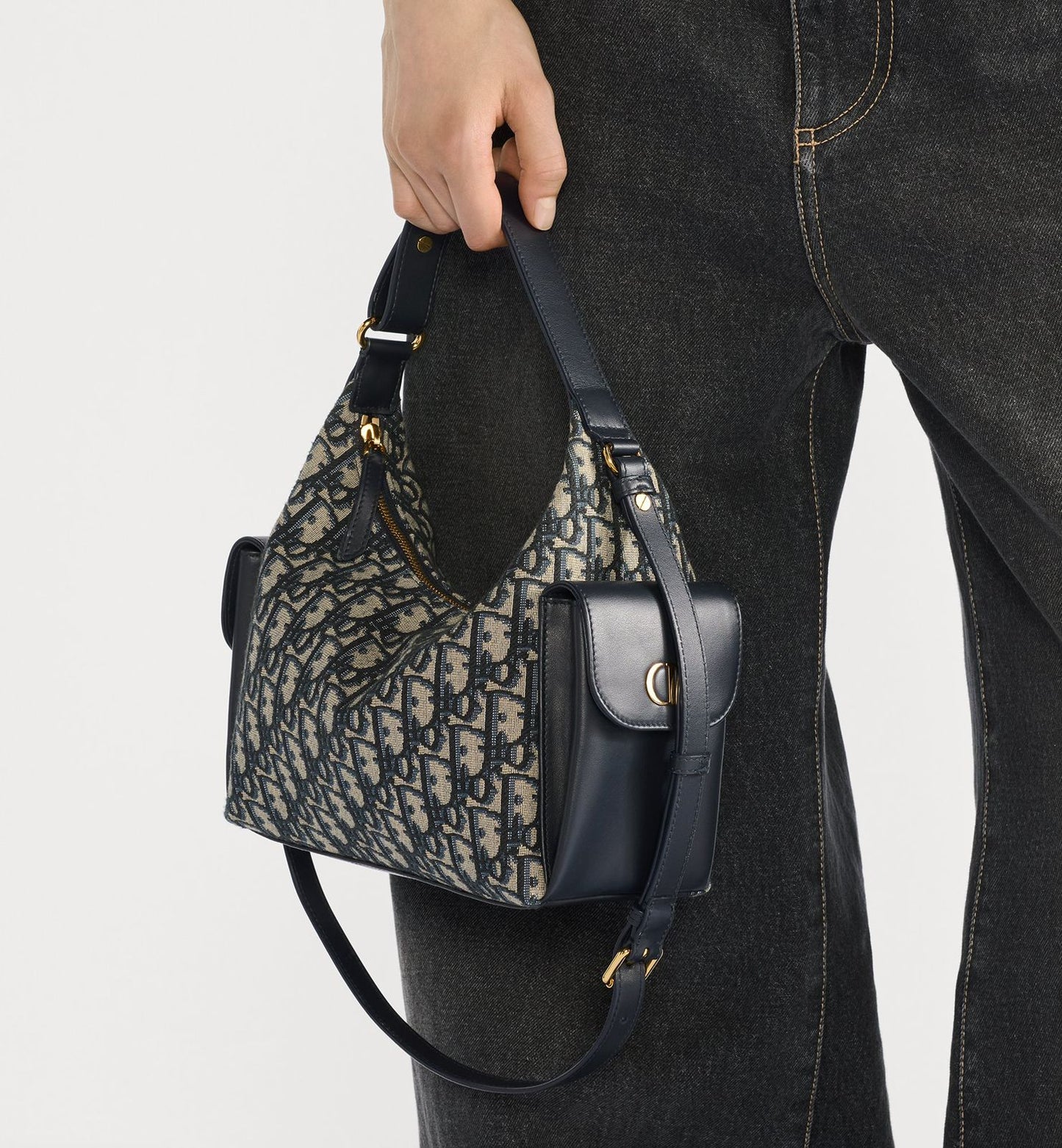 D-I-O-R MEDIUM D-DREAM OBLIQUE JACQUARD – Women Bag (Blue)