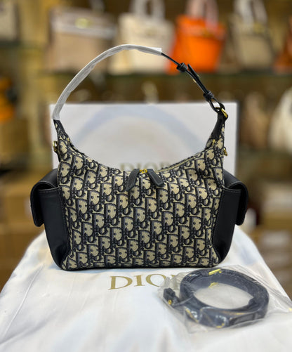 D-I-O-R MEDIUM D-DREAM OBLIQUE JACQUARD – Women Bag (Blue)