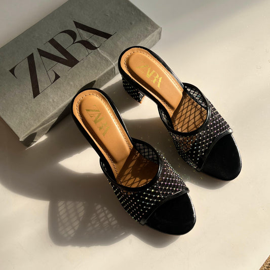 Z-A-R-A Premium Heels for Women – Stylish Footwear | Brand Box (Black)