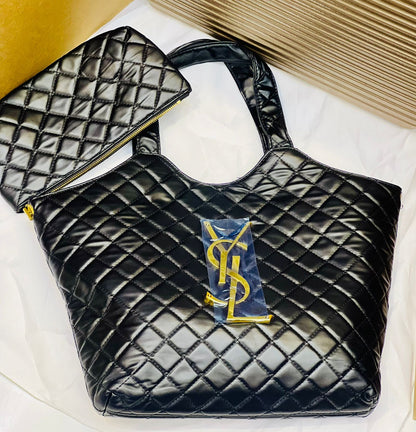 Y-S-L Saint Laurent ICare Quilted Lambskin Women Bag – Black With Dust Bag