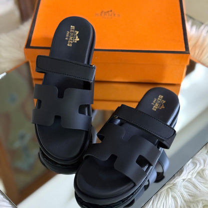 H-E-R-M-E-S Ladies Softy Flat Slippers – Premium Women Flat Slippers (Black)