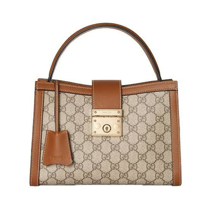 G-U-C-C-I Padlock Medium Top Handle – Women Bag (Brown-2)